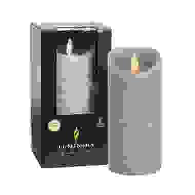 Vintage Grey Pillar Candle 18cm